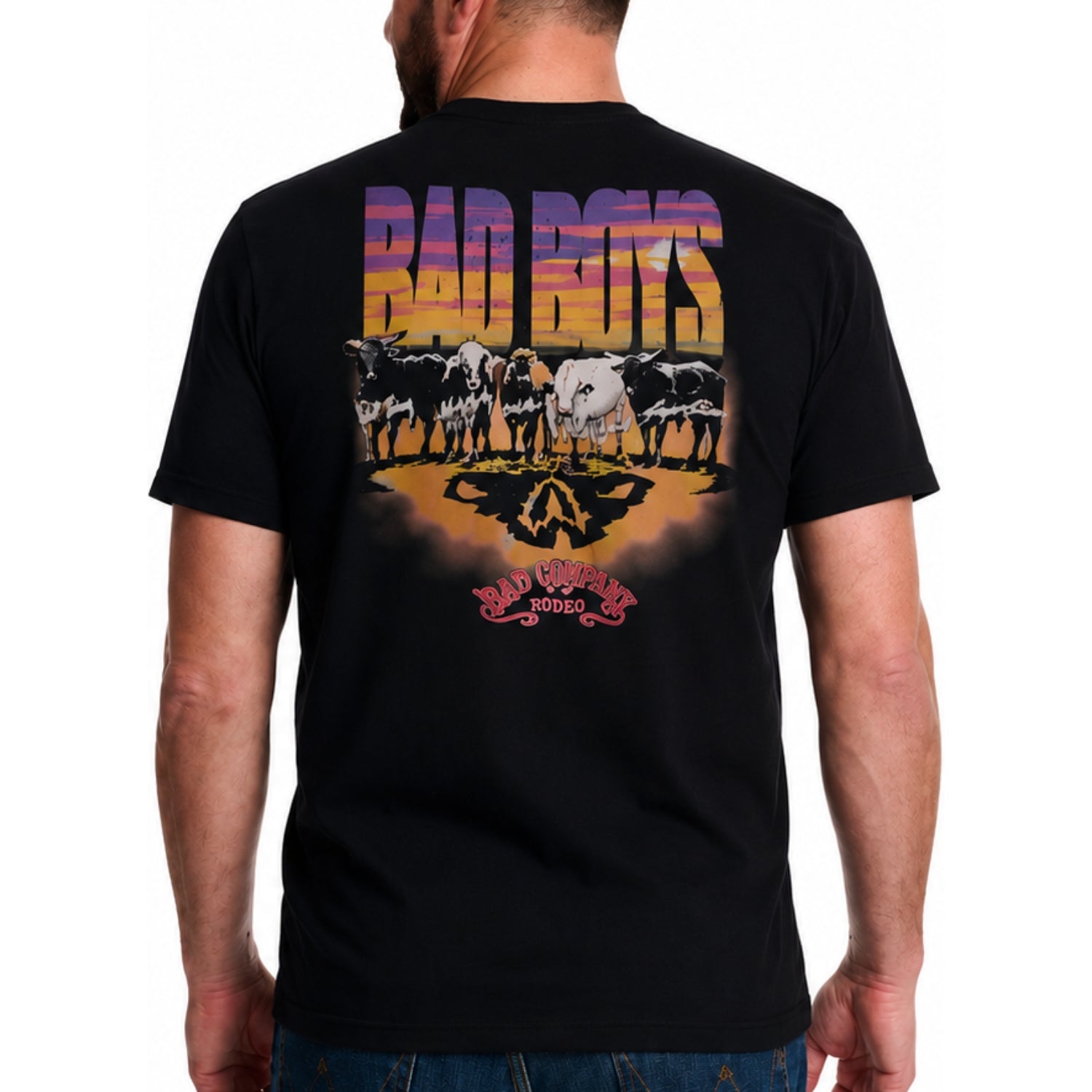 Hooey Men's Black Bad Company Rodeo Bad Boys Graphic T-Shirt