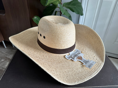 Twister Mens Cowboy Hat, Straw, 7 1/4"