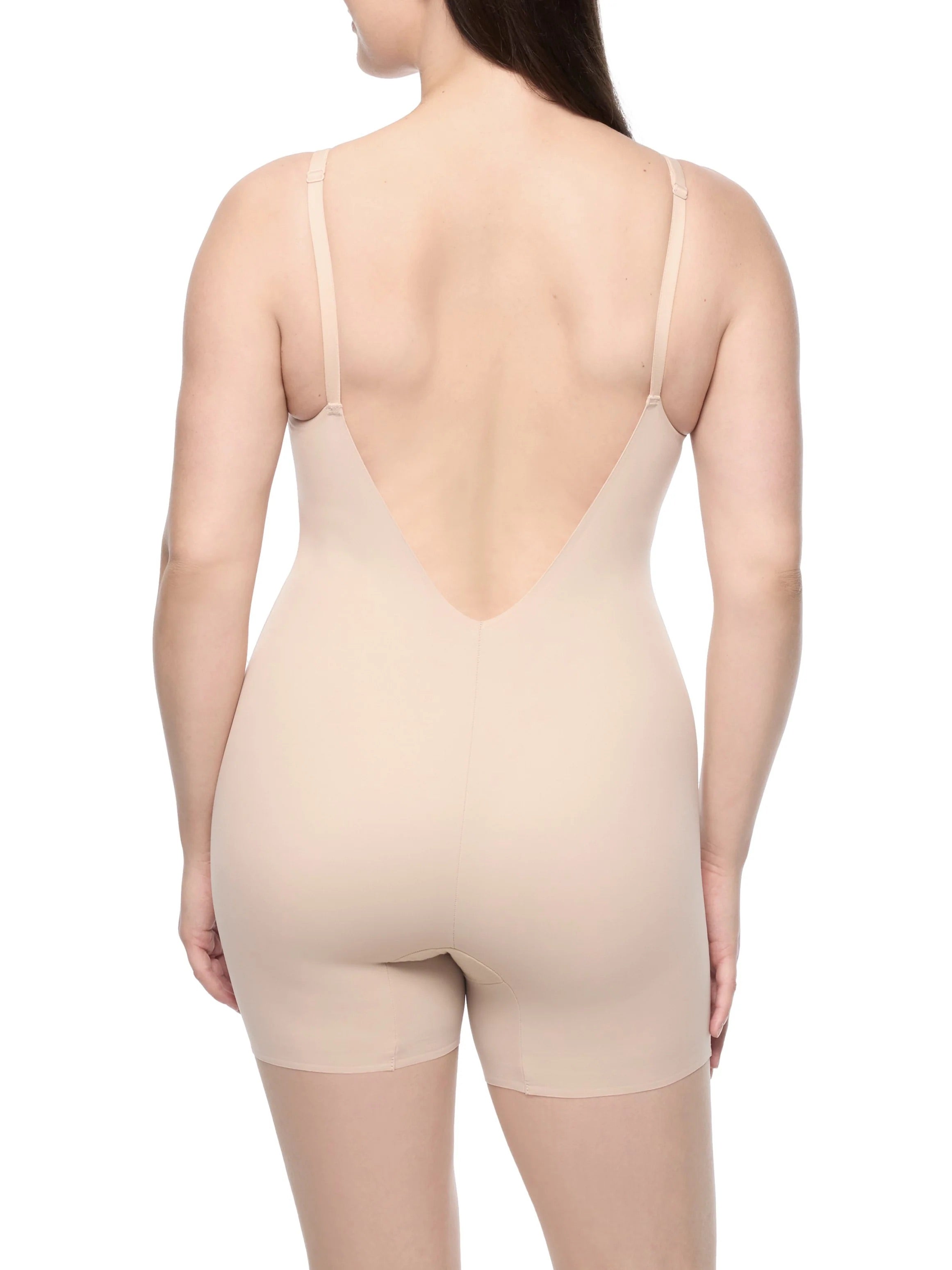 TC Intimates Dress Rehearsal Low-Back Mid-Thigh Shaping Bodysuit- Warm Beige