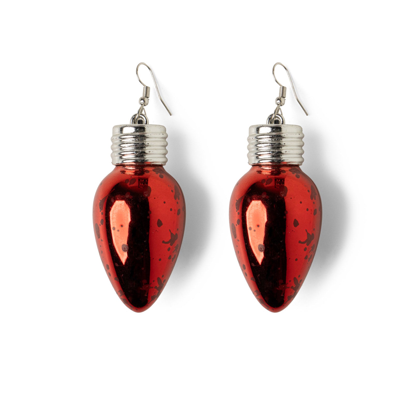 Lotsa LITES! Womens Holiday Frost Bulb Christmas Lights Earrings