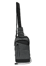 AR New York Canvas Sling, Adjustable Bag, Grey