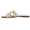 Shu Shop Womens Donatella Studded Slide Sandals, Bone