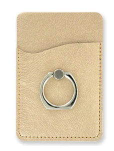 Metallic Ring Cling Cell Phone Stand and Credit Card holder, Adhesive Backing