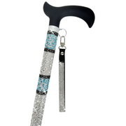 Jacqueline Kent Adjustable Crystal Rhinestone Walking Cane (Turquoise)