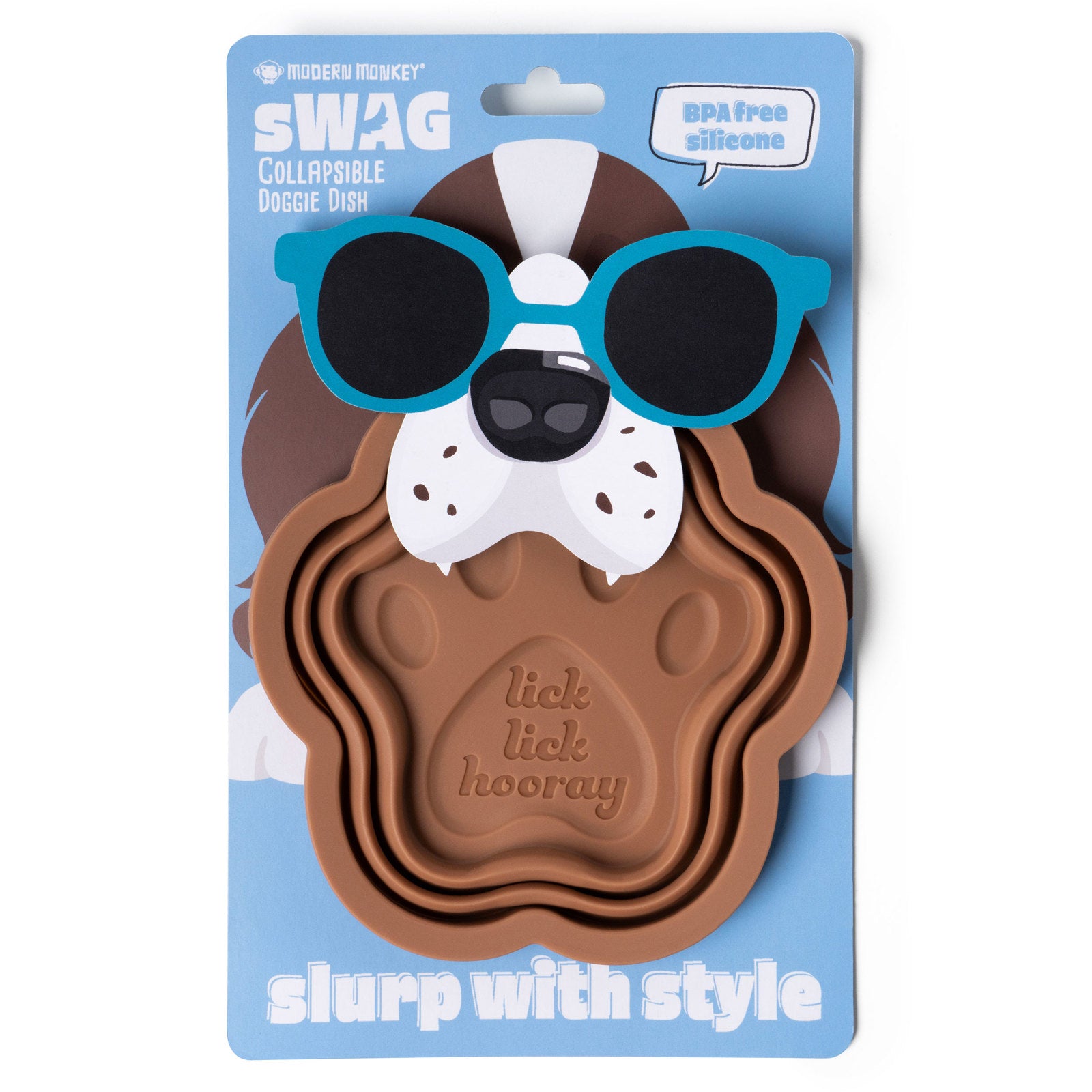 Modern Monkey sWAG Collapsible Doggie Dish Bowl