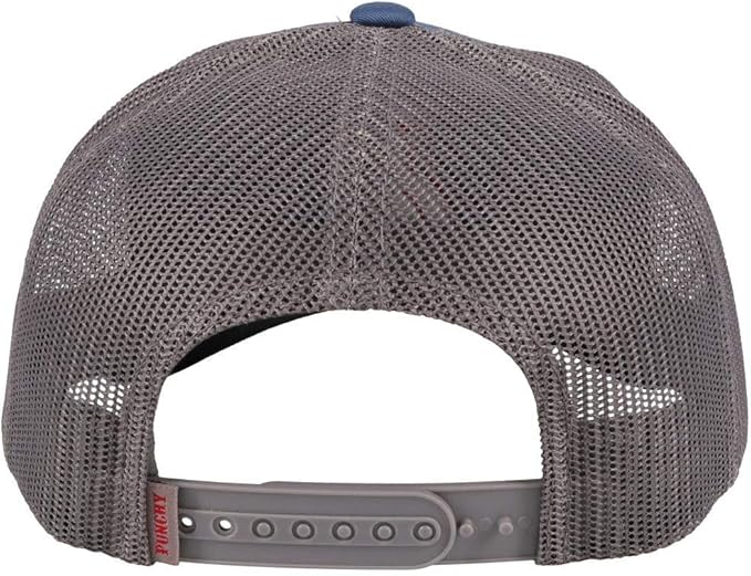 Hooey Mens Punchy Logo Adjustable Snapback Cap Hat, Blue/Grey