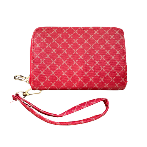 AR New York Women's Wallet with Wristlet Strap, Red