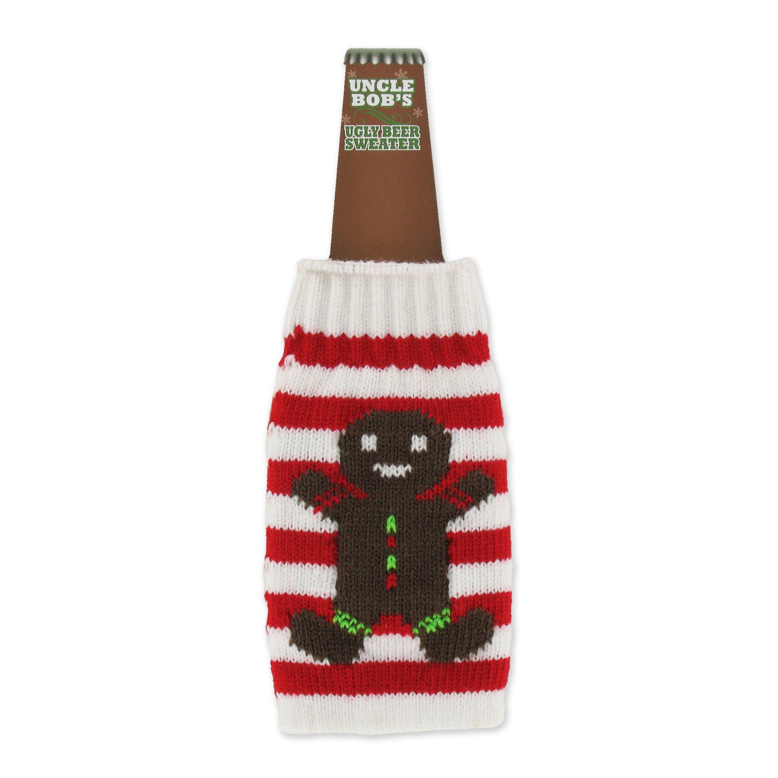 Uncle Bob's Ugly Beer Sweater Koozie Christmas Party Accessory