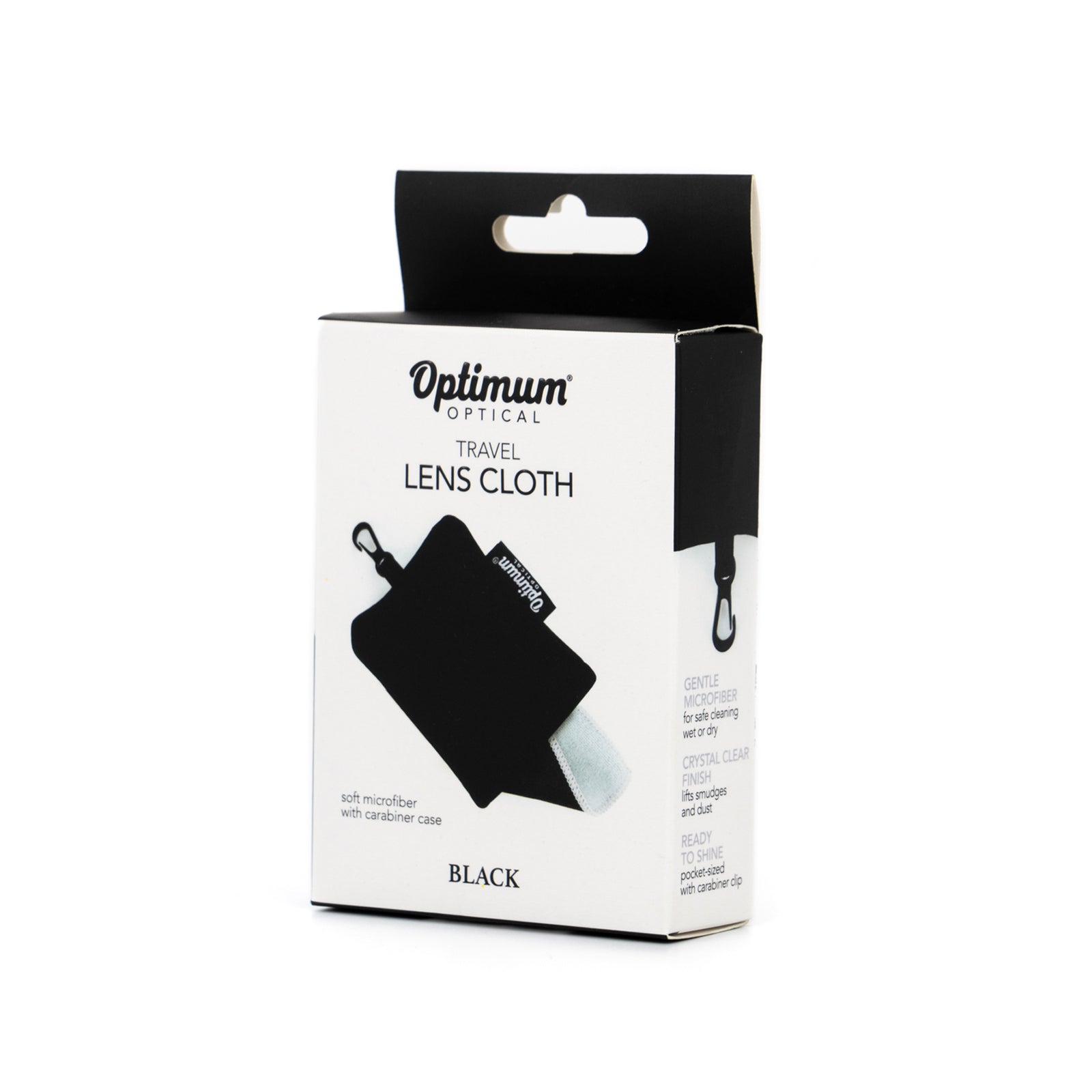 Optimum Optical Microfiber Travel Lens Cloth Carabiner Keychain