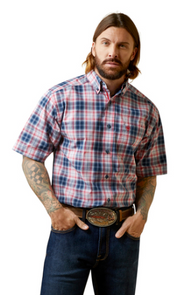 Ariat Men's Old Bay Plaid Short Sleeve Button Western Shirt