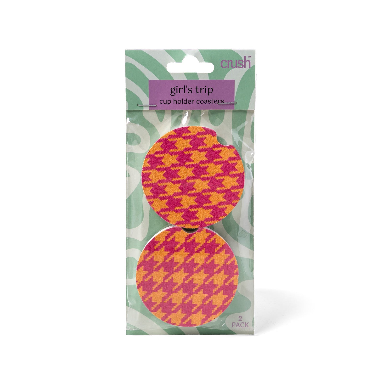 Crush Girl's Trip Car Cup Holder Coasters-Pack of 2