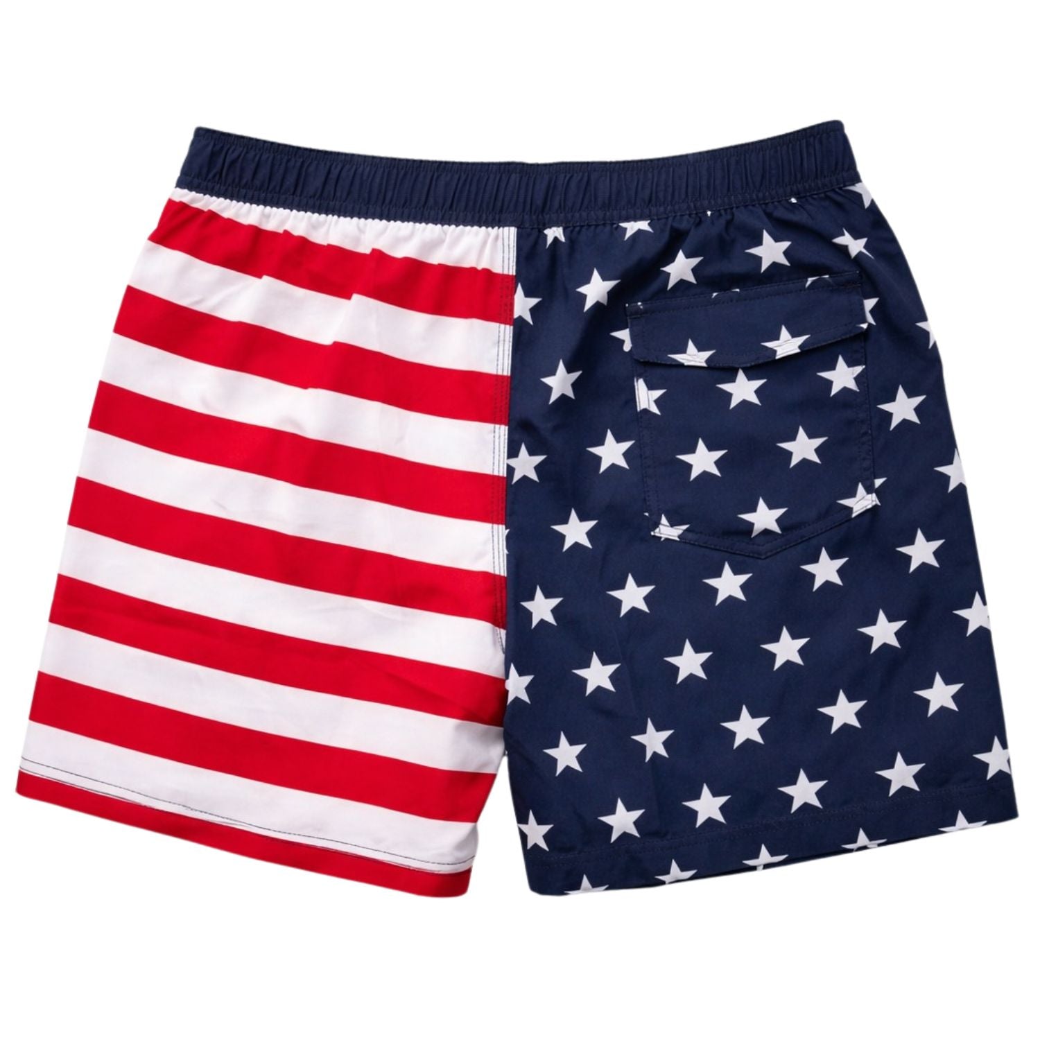 Heat Swimwear Mens American Flag Board Shorts Swimsuit- Flag