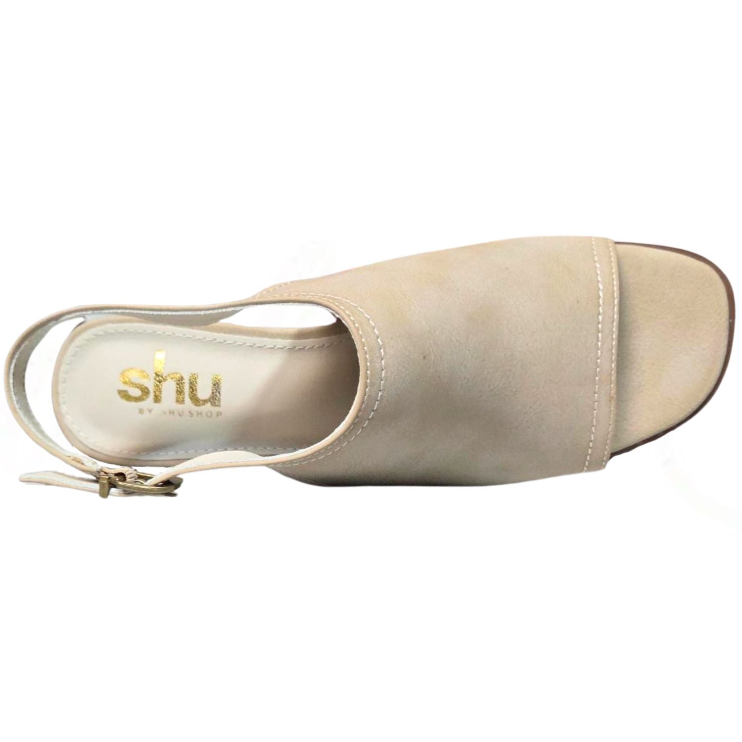 Shu Shop Womens Faith Suede Open Toe Slingback Mule Heeled Sandals