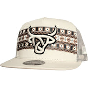 Lost Calf Mens Luka Cream Flat Bill Adjustable Snapback Cap Hat