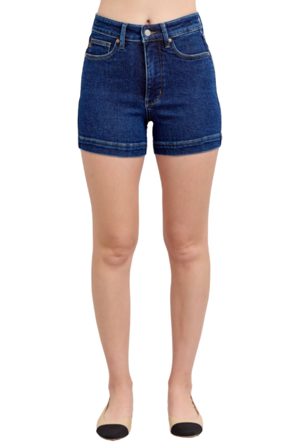 Judy Blue Womens Tummy Control High Waist Denim Shorts