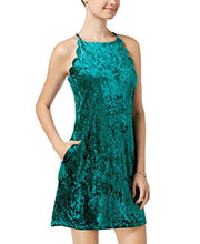BCX Juniors' Scalloped Velvet Dress (Teal, S)