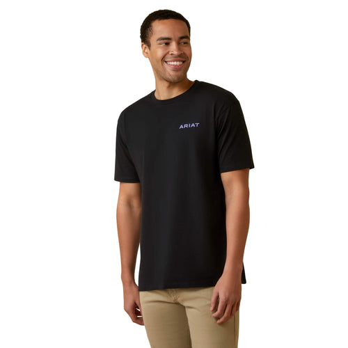 Ariat Mens Sunset Serape Shield Graphic Short Sleeve T-Shirt