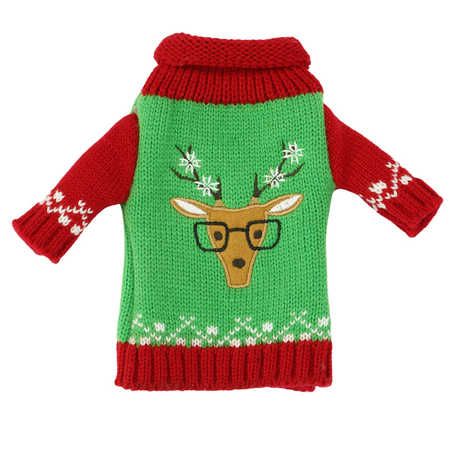 Uncle Bob's Ugly Knitted Wine Bottle Christmas Sweater