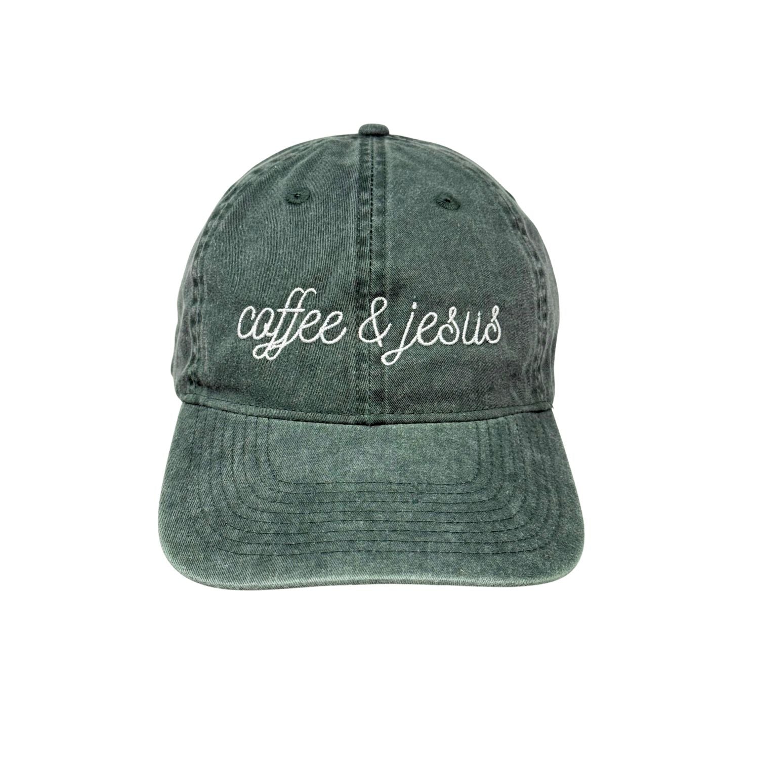 Seminole Outfitters Womens Washed Cotton Adjustable Dad Hat, Coffee & Jesus