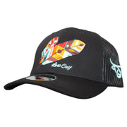 Lost Calf Mens Tribe Curved Bill Adjustable Snapback Cap Hat, Black