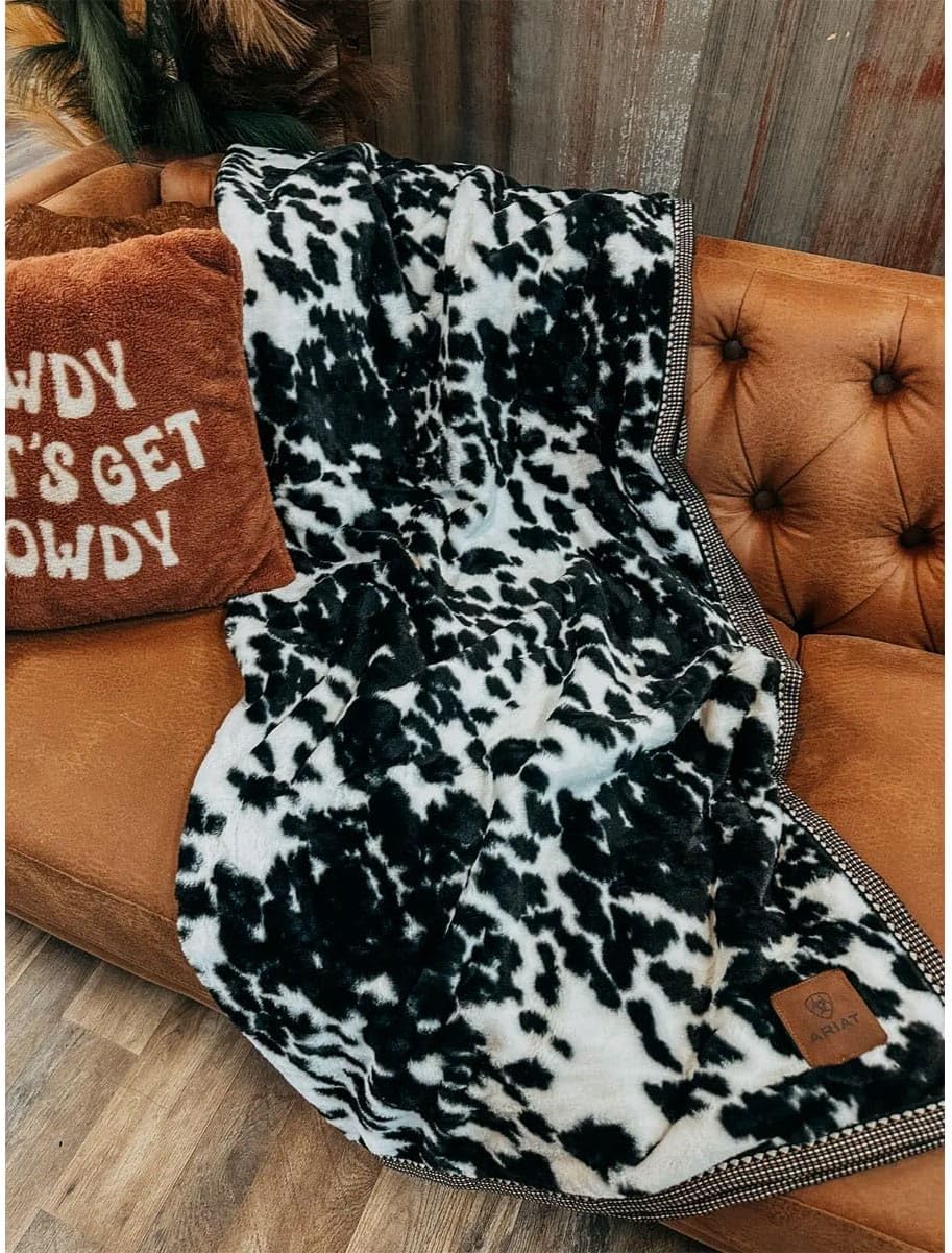 Ariat Soft Cozy Throw Snuggle Blanket Gift Box, Pony (50" x 60")