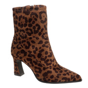 Pierre Dumas Madlen-1 Women's Leopard Print Pointed Toe Ankle Boots