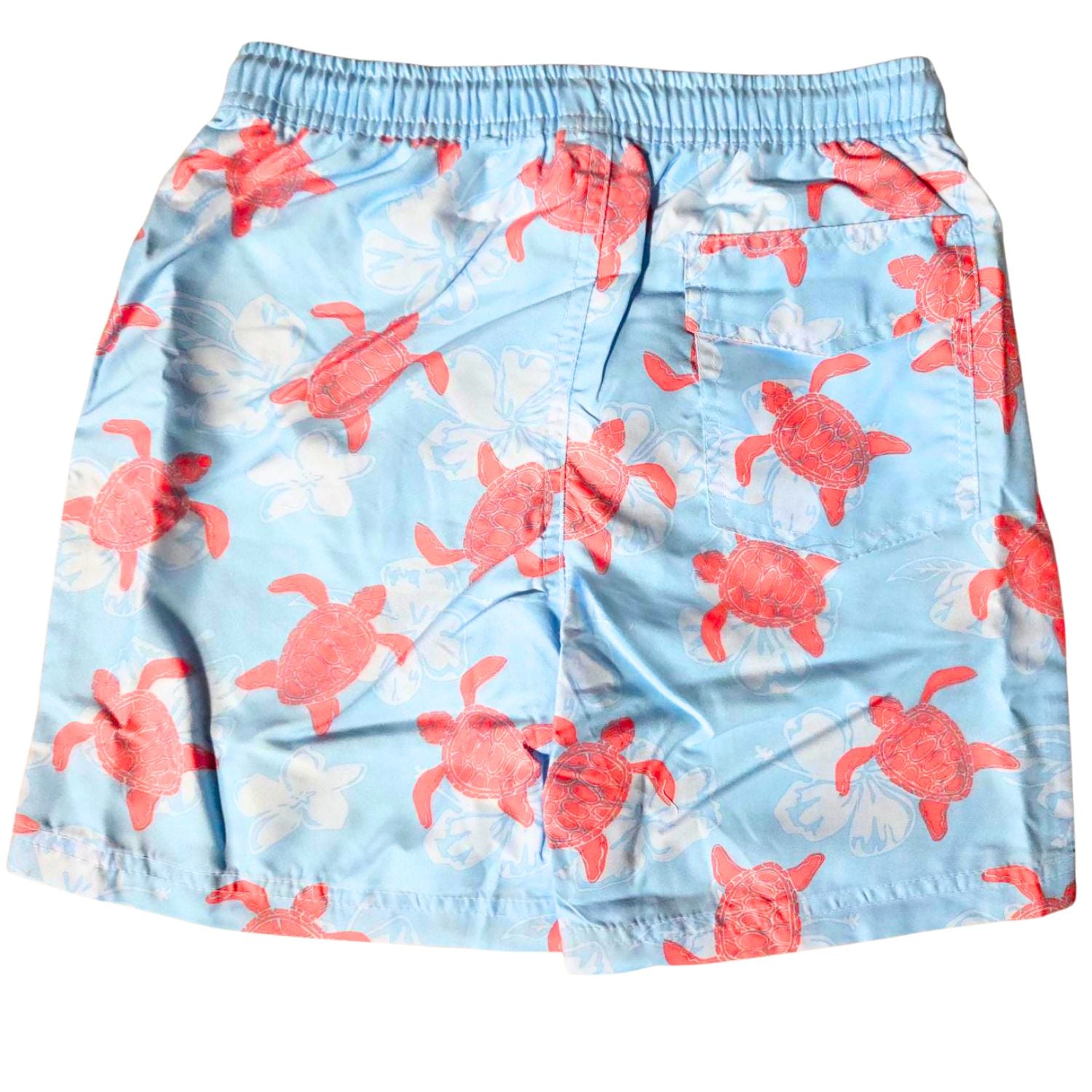 Heat Swimwear Boys Printed Tie Front Swim Trunk Board Shorts, Sea Turtles