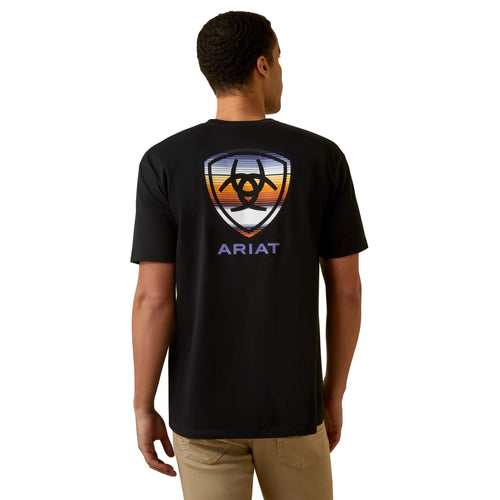 Ariat Mens Sunset Serape Shield Graphic Short Sleeve T-Shirt