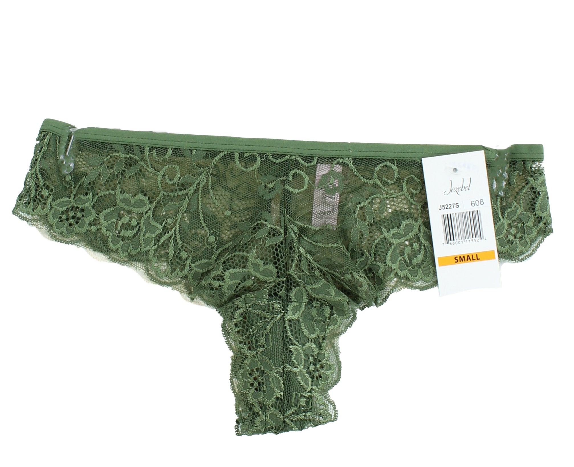Felina Jezebel Womens 2 Pack Lace Tanga Thong, Green / Sunkiss