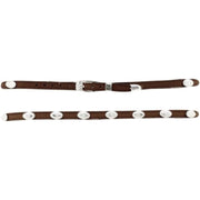 M & F Western Concho Embellished Leather Hat Band