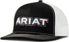 Ariat Mens Richardson 112 Southwestern Logo Snapback Cap Hat (Black/White)