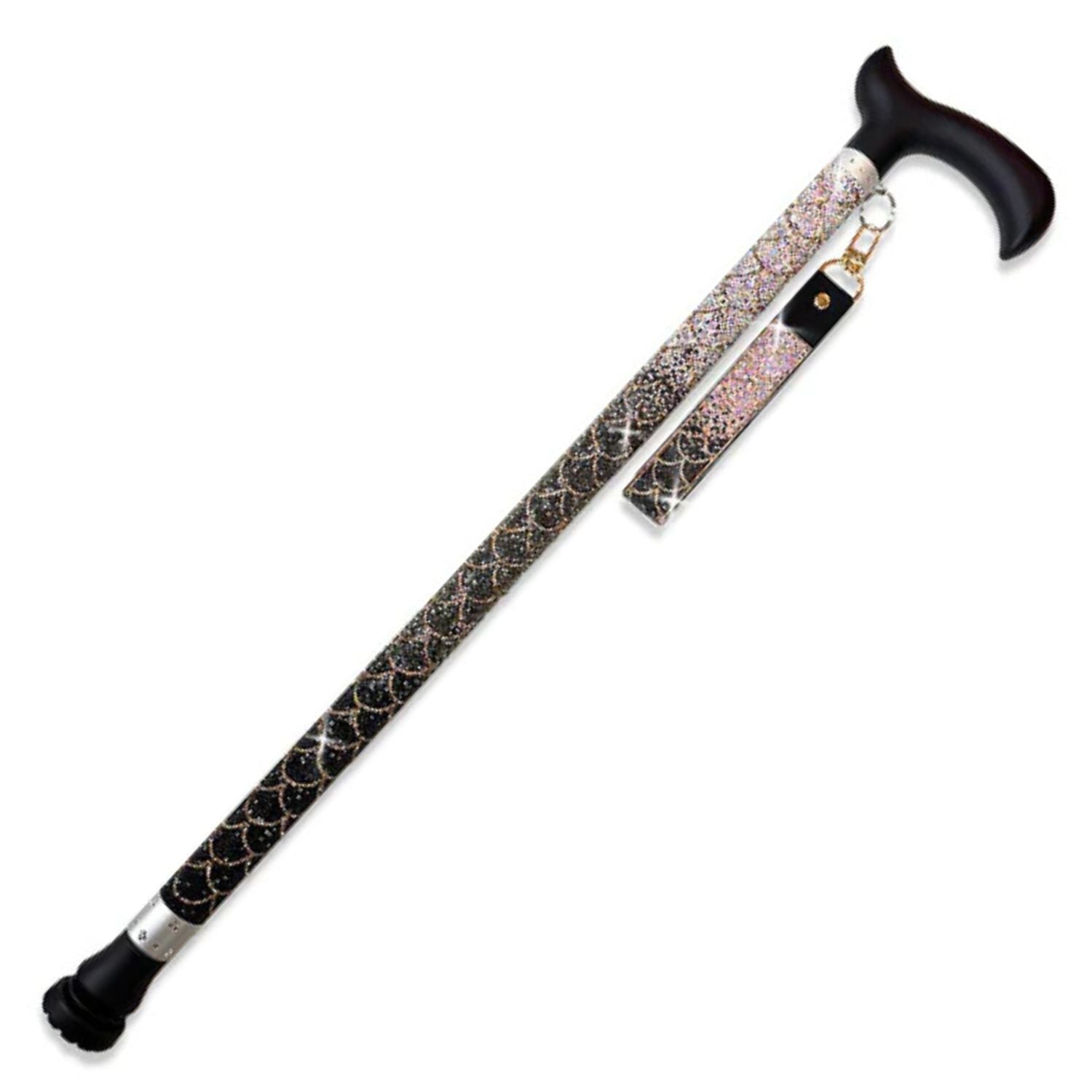 Jacqueline Kent Mermaid Adjustable Crystal Rhinestone Fashion Sugar Walking Cane