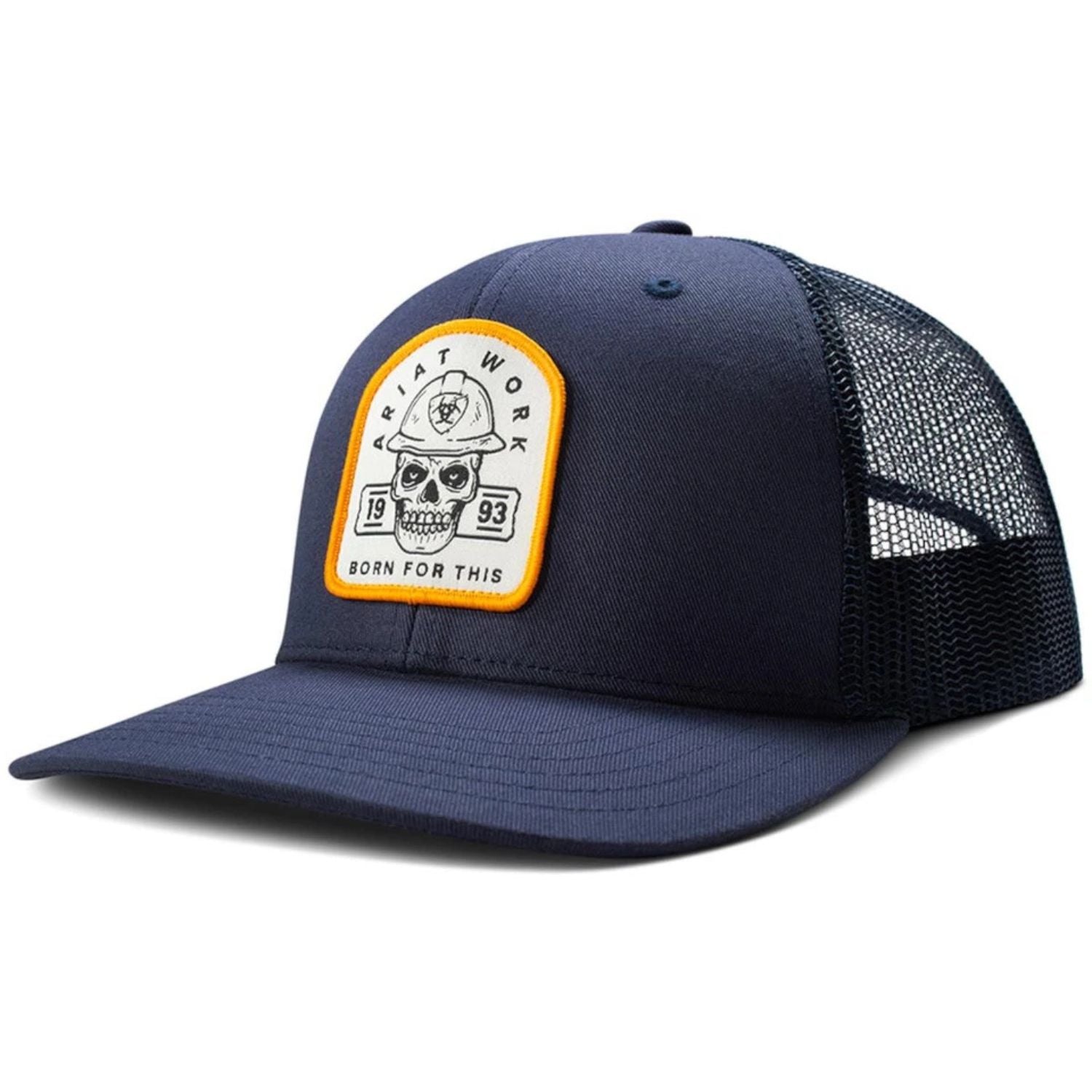 Ariat Mens Ariat Work Logo Patch Born For This Adjustable Snapback Cap Hat