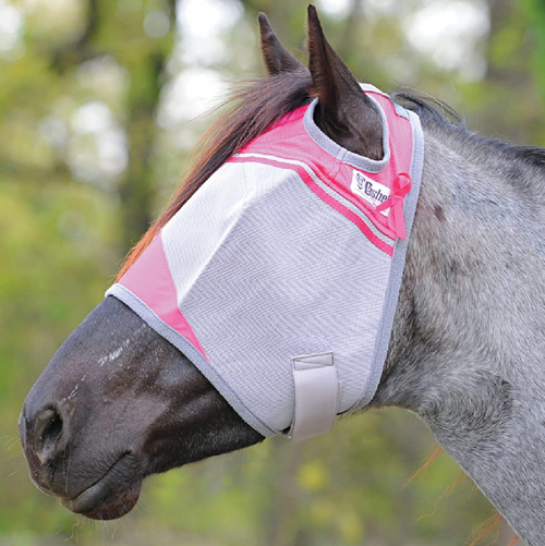 Cashel Crusader Horse Fly Mask For Charity, No Ears, UV Protection, Pink