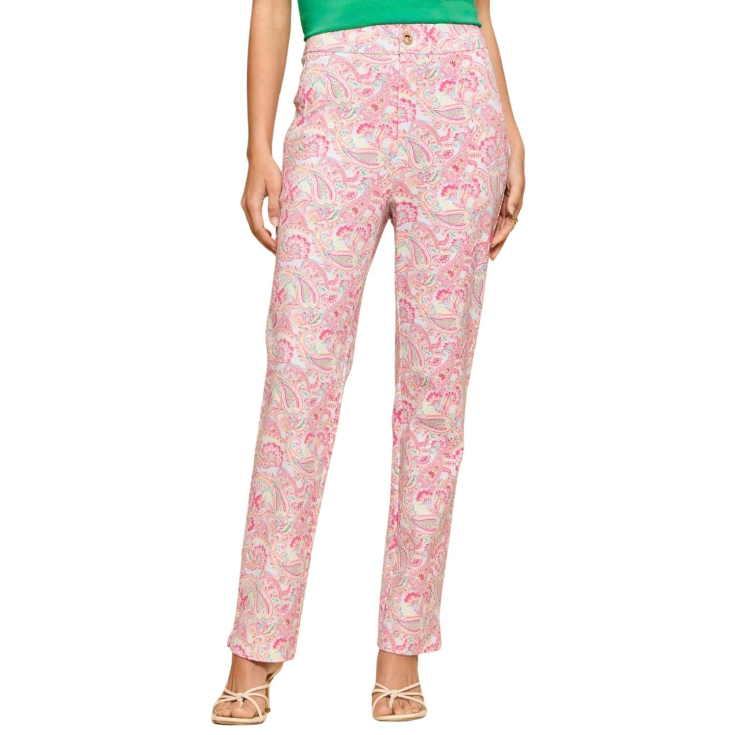 Dear Scarlett Womens High Waist Relaxed Fit Pants, Multi