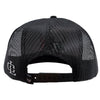 Lost Calf Mens Black Mexicalf Flat Bill Adjustable Snapback Cap Hat