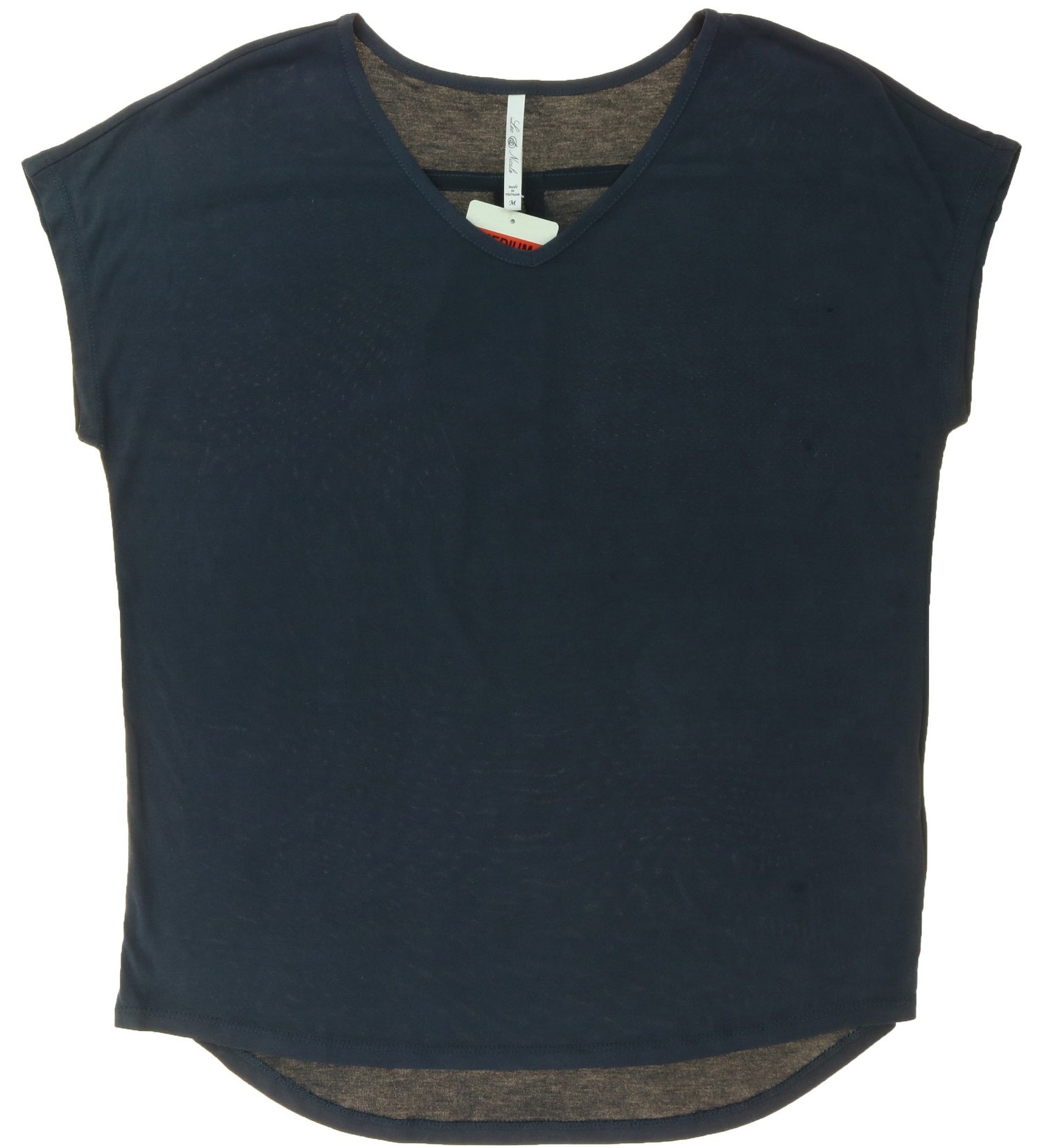 Leo & Nicole Women's V-Neck Short Sleeve Blouse