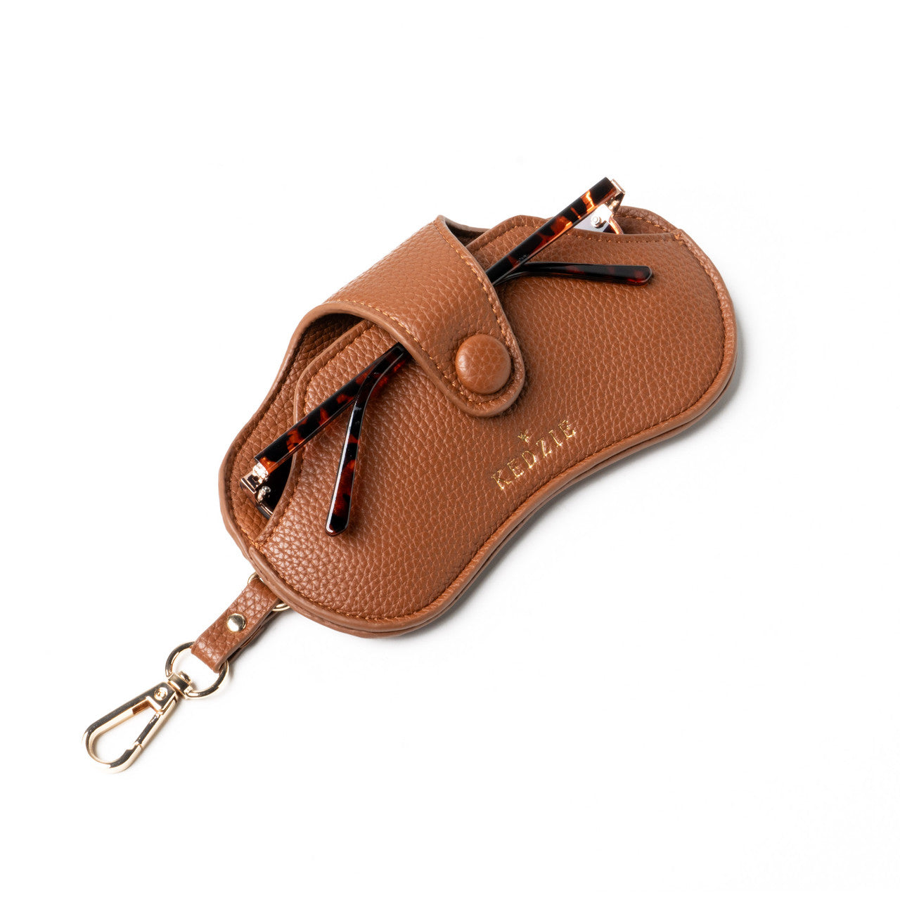 Kedzie Eclipse Vegan Leather Eyewear Case Keychain