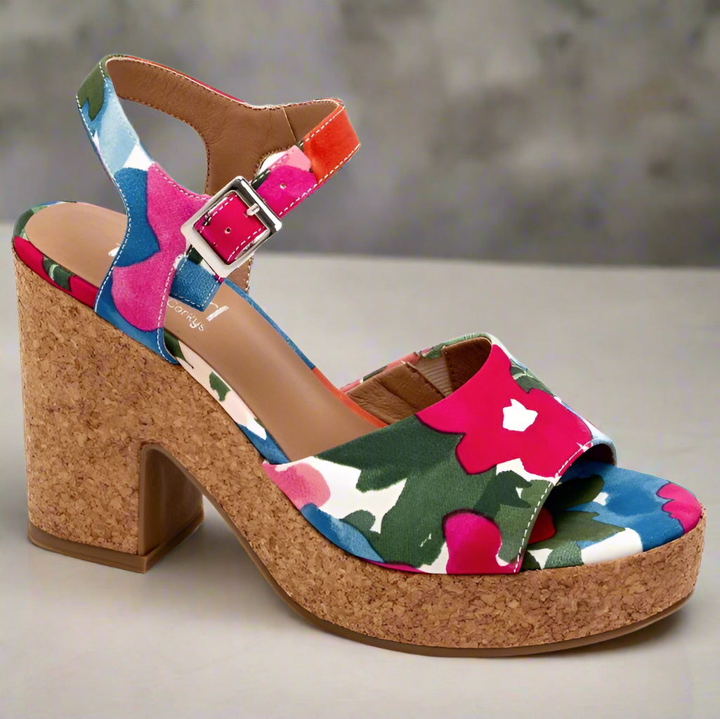 Corkys Hey Girl Womens Cheers Block Heel Sandal