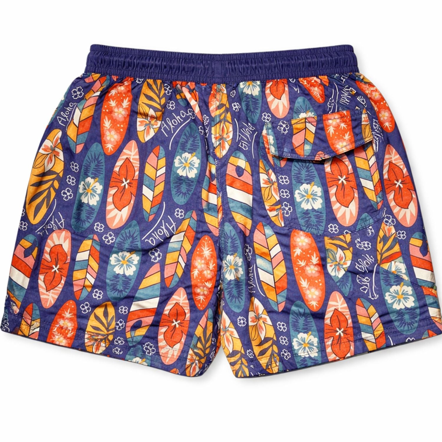 Heat Swimwear Boys Printed Tie Front Swim Trunk Board Shorts, Aloha Surfboard