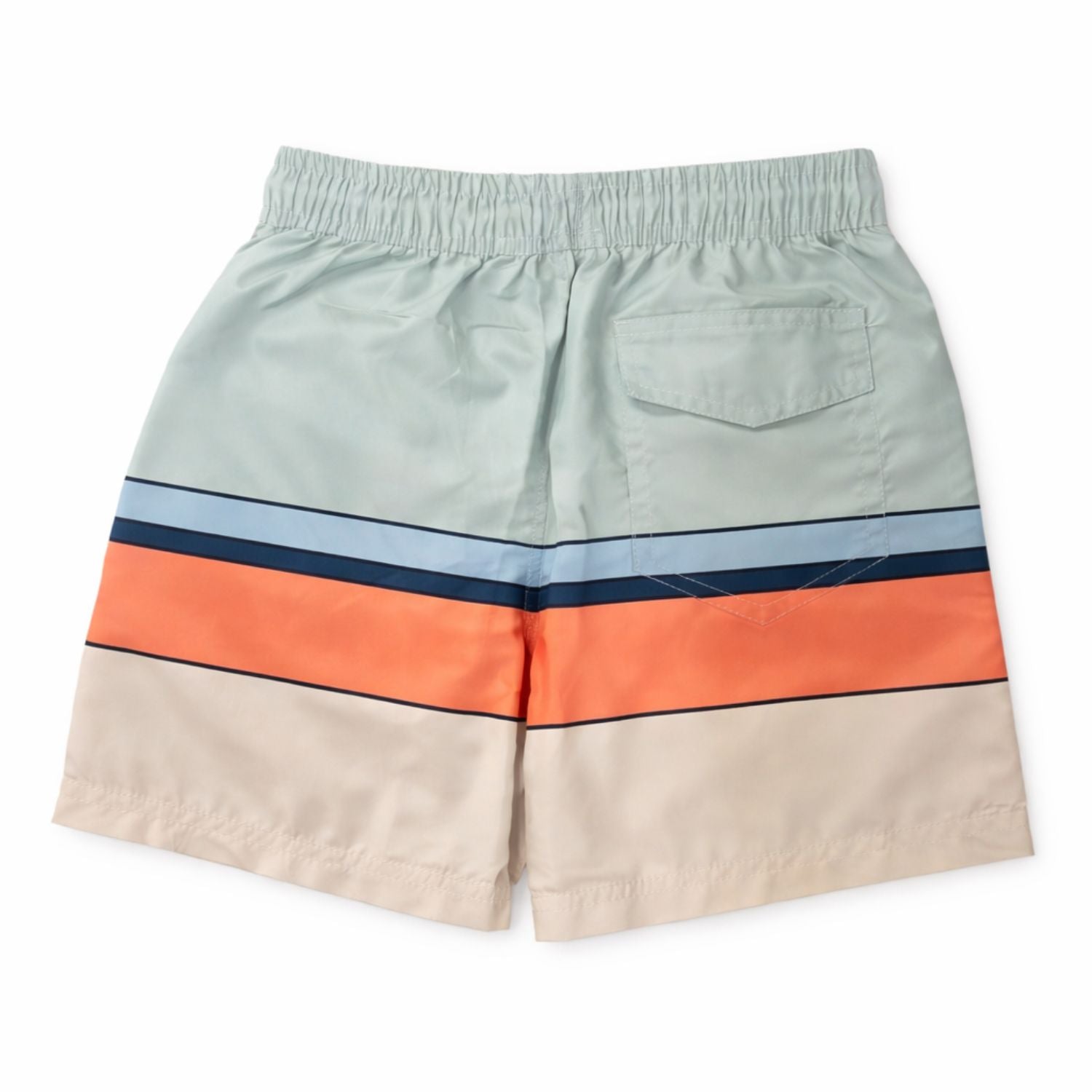 Heat Swimwear Toddler Boys Tie Front Swim Trunk Board Shorts, Aqua Stripes