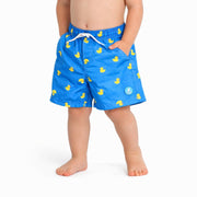 Heat Swimwear Toddler Boys Printed Tie Front Swim Trunk Board Shorts, Ducks