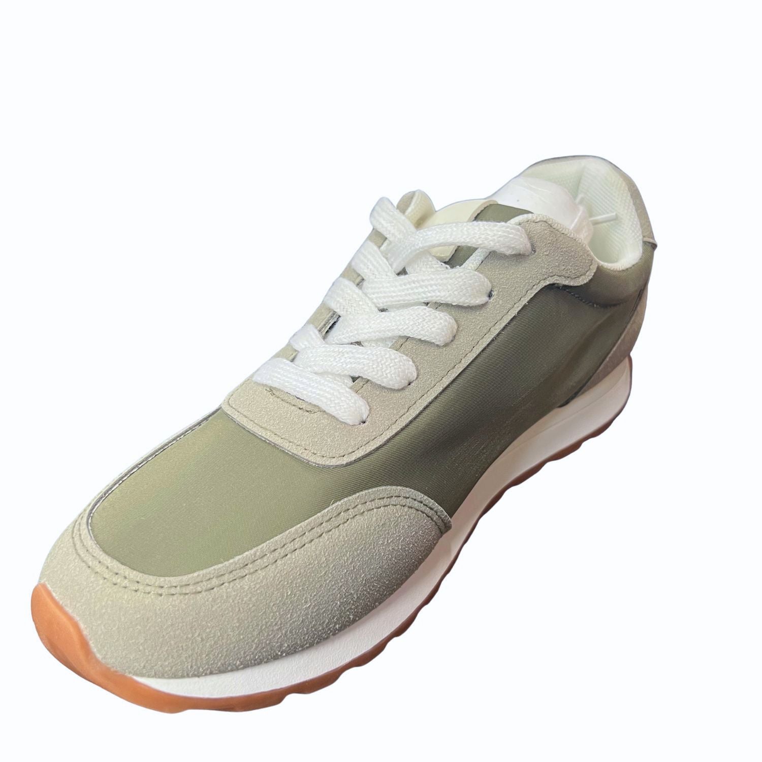 Very G Womens Joel Lace Up Platform Slip On Fashion Sneaker, Olive