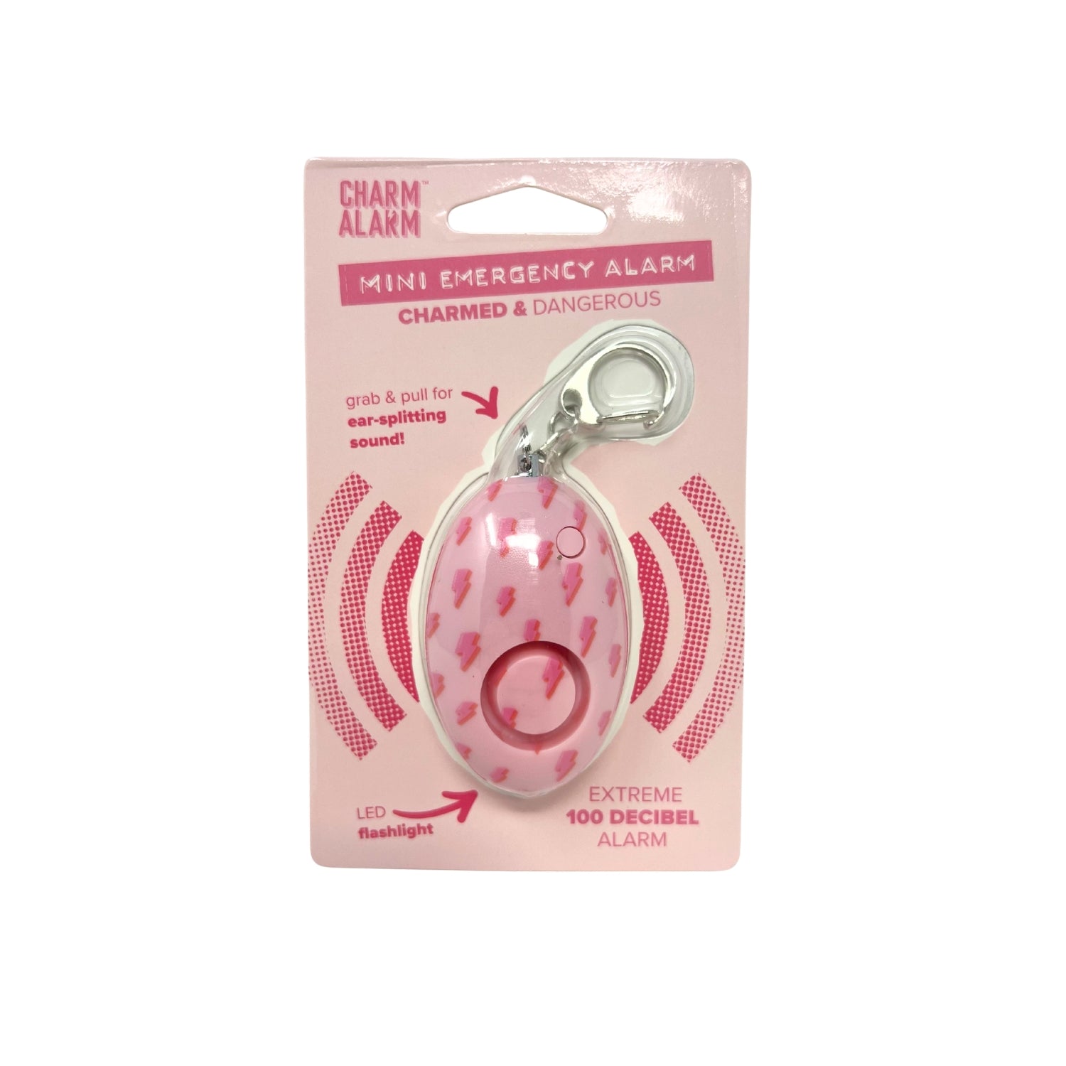 Mayday Mini Alarm Key Chain, Ear Splitting Sound and Push Button Flashlight