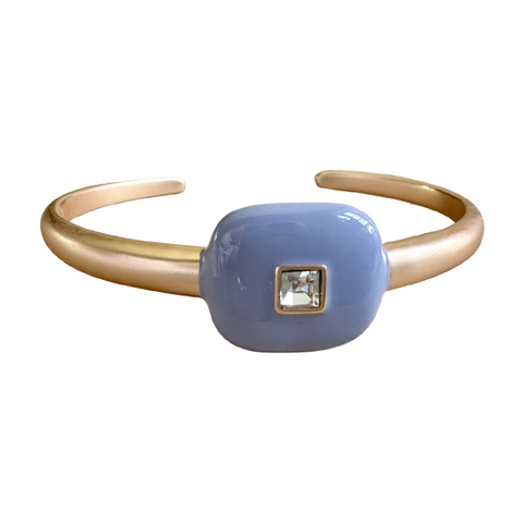 Lucky Brand Set Stone Oxidized Statement Cuff Bracelet