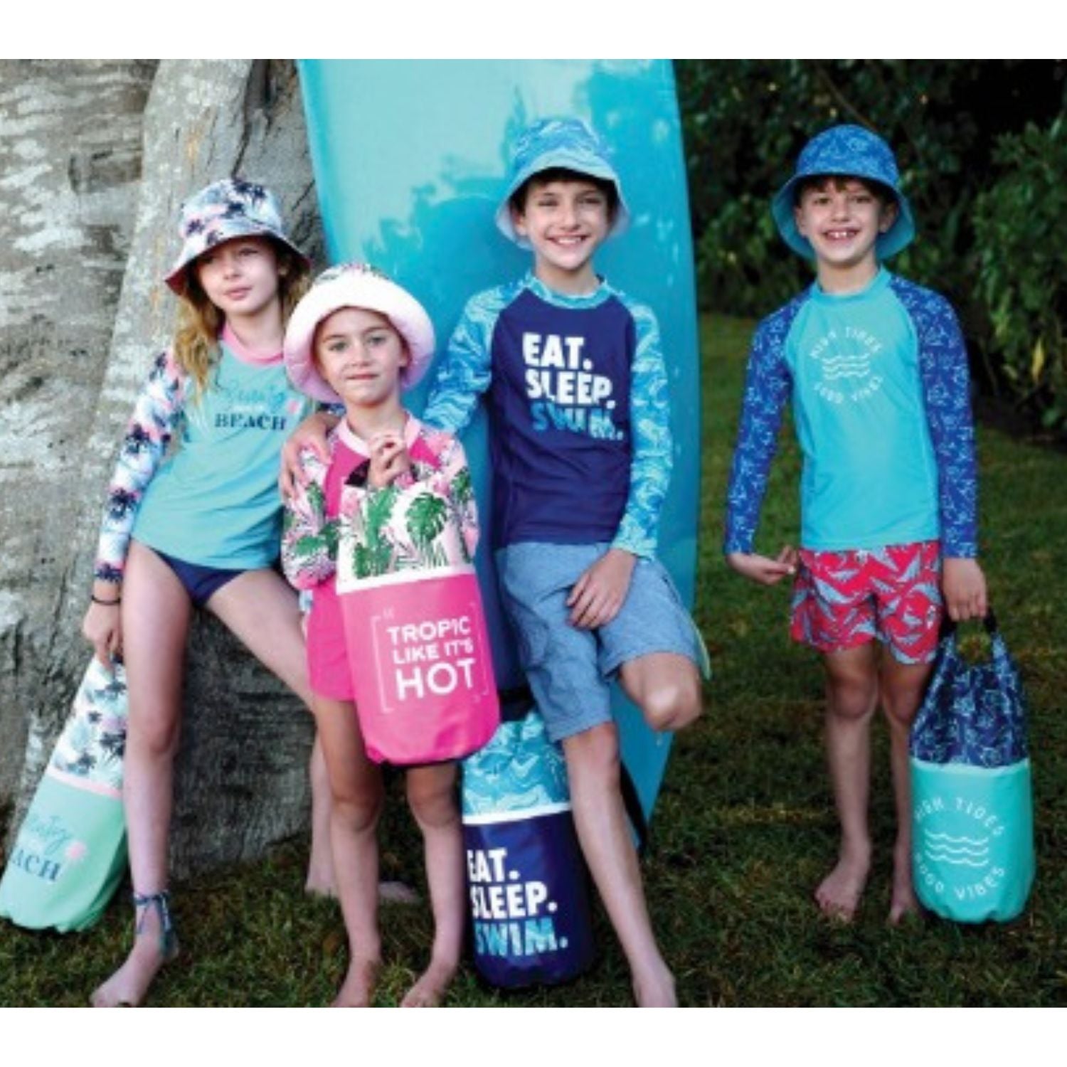 Juice Box Girls Fun In The Sun Rash Guard Swim Tee
