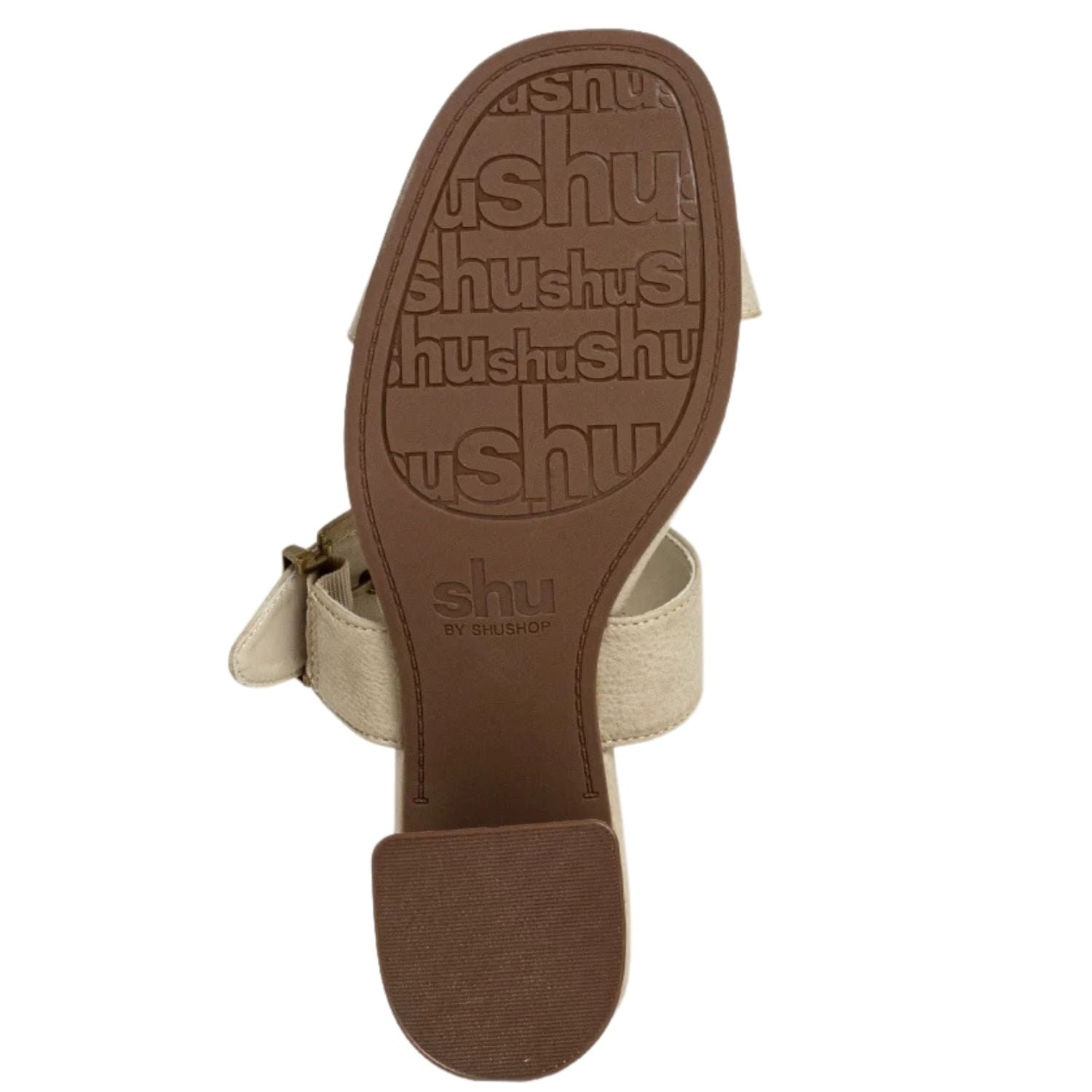 Shu Shop Womens Eden Buckle Strap Slide Heeled Sandal