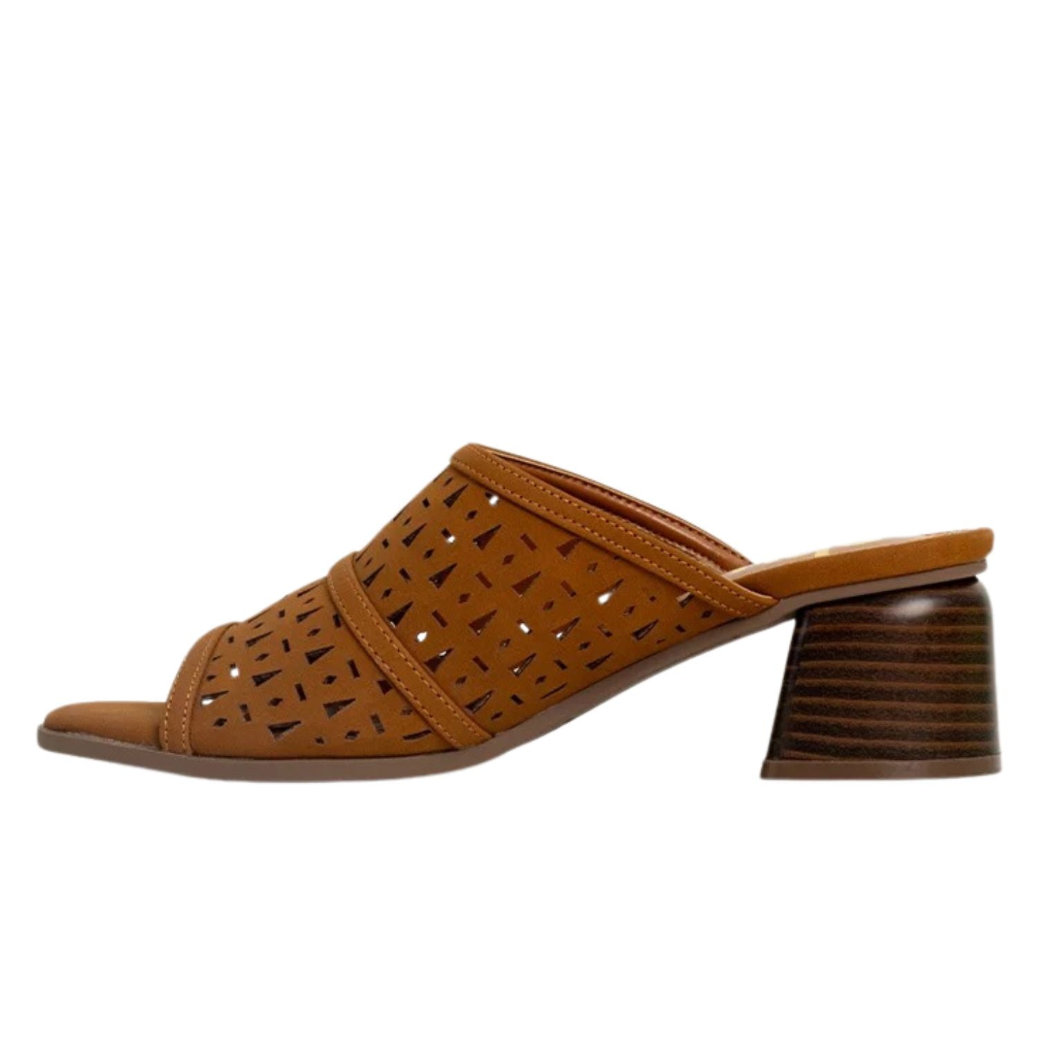 Shu Shop Womens Eliana Block Heel Open Toe Mule Sandal