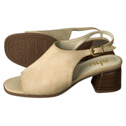 Shu Shop Womens Faith Suede Open Toe Slingback Mule Heeled Sandals