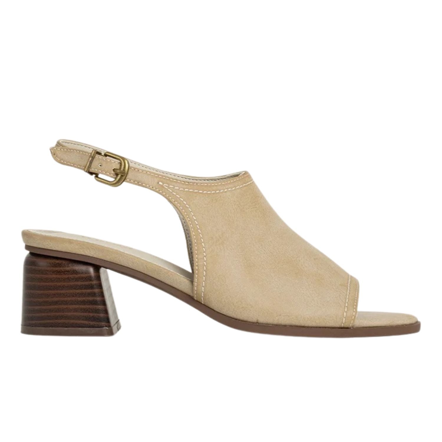 Shu Shop Womens Faith Suede Open Toe Slingback Mule Heeled Sandals